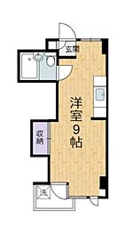 セラグリオ烏山 5階ワンルームの間取り