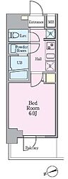 リビオメゾン大森EAST 9階1Kの間取り