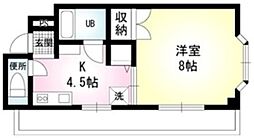 アルテール 1Kの間取図画像