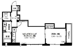 フォルクA・T 1階1LDKの間取り