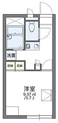 レオパレス静樹 1階1Kの間取り