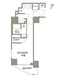 東京メトロ南北線 赤羽岩淵駅 徒歩4分の賃貸マンション 10階1Kの間取り