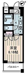 リリエンベルグ弐番館 1Kの間取図画像