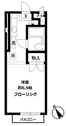 ウッディーハウス ワンルームの間取図画像