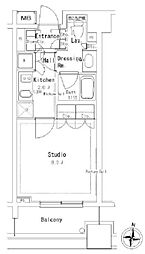 パークアクシス御茶ノ水ステージ 1Kの間取図画像
