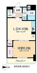 ラポール西大島イースト 1LDKの間取図画像