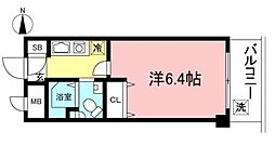 ダイアパレス調布 ワンルームの間取図画像
