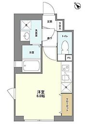 NTPRレジデンス武蔵小山WEST 2階ワンルームの間取り