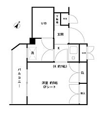 吉祥庵 3階1Kの間取り