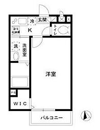 ルミエール 1階1Kの間取り