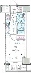 ジェノヴィア横浜関内2スカイガーデン 1Kの間取図画像