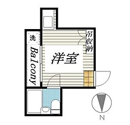JR総武線 中野駅 徒歩6分の賃貸マンション 3階ワンルームの間取り