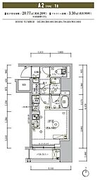 RELUXIA品川西大井 ワンルームの間取図画像