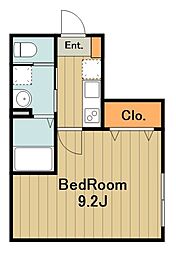 ベイルーム相模原清新セレーナ 1Kの間取図画像