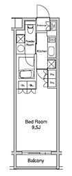 プラウドフラット初台 1Kの間取図画像