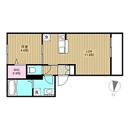 Cornejo (コルネッホ) 2階1LDKの間取り