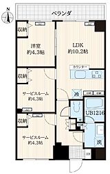 アークマーク池袋本町 1SLDKの間取図画像