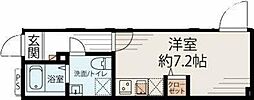 プリマベーラ板橋本町 4階1Kの間取り
