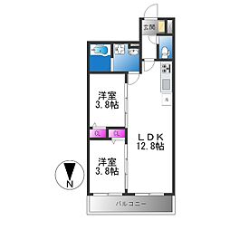 Tio Grace 2LDKの間取図画像