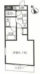 エクセルプラザ橋本 3階1Kの間取り