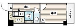 五反田ダイヤモンドマンション 1Kの間取図画像