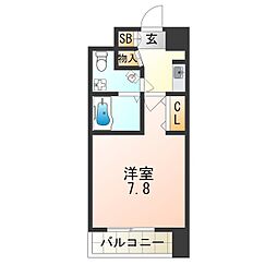 JR東西線 御幣島駅 徒歩7分の賃貸マンション 5階1Kの間取り
