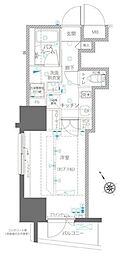 ZOOM川崎EAST 1Kの間取図画像