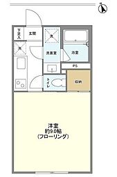 ペリドットＭＩＫＩ 1階1Kの間取り