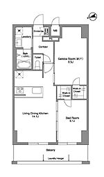 プリマステラ 13階1SLDKの間取り