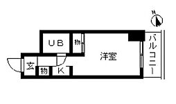TOP仲木戸No.1 ワンルームの間取図画像