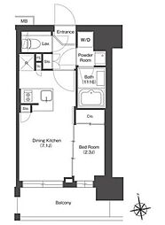 HF八広レジデンス 3階1DKの間取り