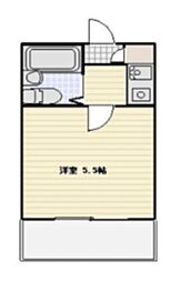 アートパレス上福岡No.2 ワンルームの間取図画像