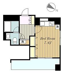 アーバンフラッツ町田 8階ワンルームの間取り