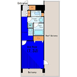 JR山手線 大崎駅 徒歩13分の賃貸マンション 1階1Kの間取り