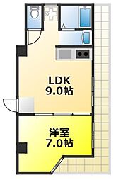 かねさか第二関口マンション 1DKの間取図画像