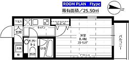 ステージグランデ西調布アジールコート 1Kの間取図画像