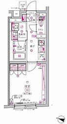 ベルシードステアー西大井 1Kの間取図画像