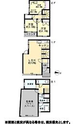 目黒三丁目テラスハウス 3LDKの間取り