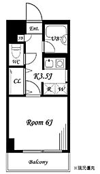 モアリッシェル多摩ニュータウン 1Kの間取図画像