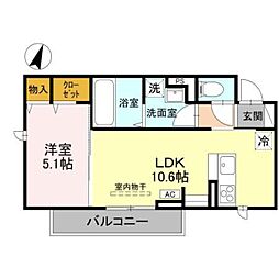 CLASSEUM 幸西　III 3階1LDKの間取り