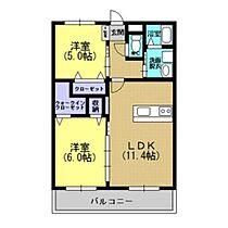 プログレスハイム 306 ｜ 鹿児島県鹿児島市郡山町（賃貸マンション2LDK・3階・52.00㎡） その2