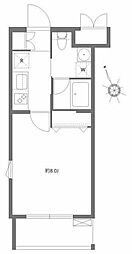 ガーデン荏原中延 1Kの間取図画像