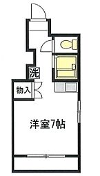 TKビル 3階ワンルームの間取り