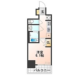 プレサンス大津京町ベルリーヴァ 8階1Kの間取り