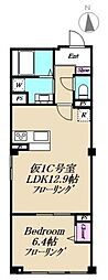 三鷹市新川6丁目マンション 1LDKの間取図画像