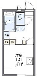 レオパレスHEVEN 1Kの間取図画像