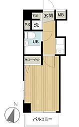 フェニックス茗荷谷 1Kの間取図画像