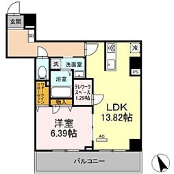 ウェスタ 3階1LDKの間取り