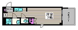 下落合ヒルズ ワンルームの間取図画像