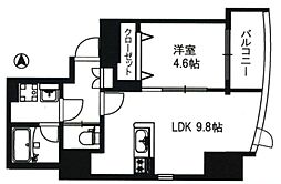 アロマフェリー2 1LDKの間取図画像